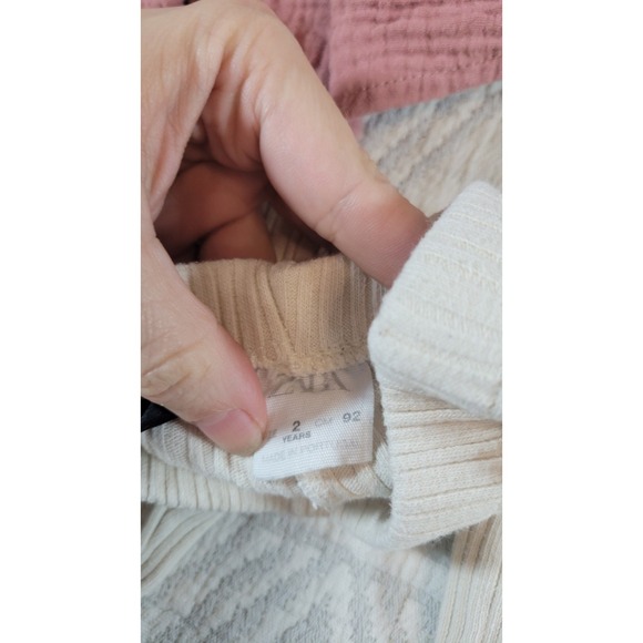 ZARA Baby/Toddler Outfit Bundle | Crochet Collar Blouse + Knit Sweater + Ribbed - Picture 3 of 13